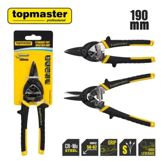 Права ножица за ламарина TopMaster 370721/ 190 мм