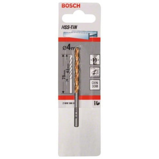 Свредлo HSS-TiN за метал на Bosch 4.0 mm Свредлo HSS-TiN за метал на Bosch 4.0 mm