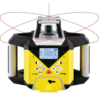 Ротационен лазер с лазерна рейка и статив с повдигаща глава Nivel System NL740R DIGITAL + LS-24 + SJJ32/ 700 м