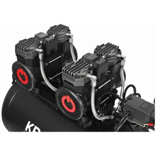 Безмаслен въздушен компресор КraftDele KD4083/ 2x2200 W/ 100 л