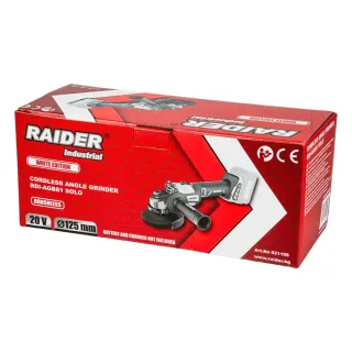 Акумулаторен ъглошлайф Raider RDI-AGB81 Solo/ 20V/ 125 мм