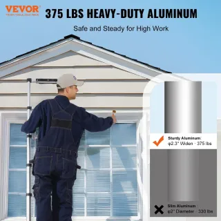 Телескопична сгъваема стълба VEVOR ML-1026PH/ 2.6 м