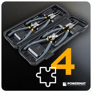 Комплект зегер клещи Powermat PM-SEG-7/ 4 части Комплект зегер клещи Powermat PM-SEG-7/ 4 части