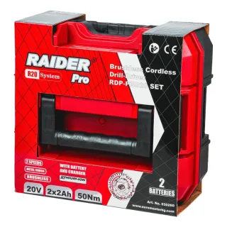 Акумулаторен винтоверт Raider RDP-PBD20 Set R20/ 20 V/ 2х2 Ah
