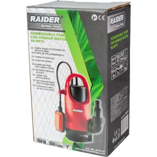 Потопяема помпа за мръсна вода Raider RD-WP72/ 750W