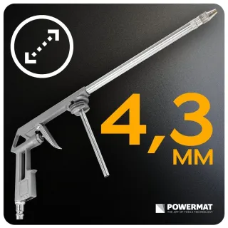 Пневматичен пистолет за почистване и смазване Powermat PM-PDR-210T/ 850 мл