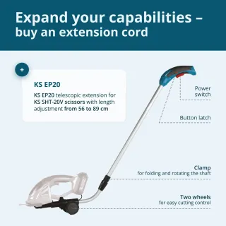 Акумулаторна ножица за трева и жив плет 2 в 1 KOENNER-SOEHNEN KS SHT-20V/ 20V