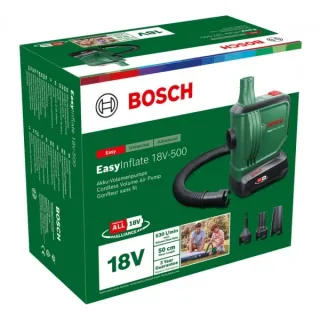 Акумулаторна помпа за въздух BOSCH EasyInflate 18V-500/ 18V/ 2Ah