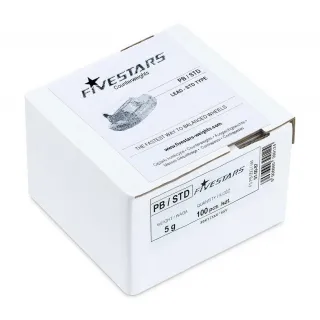 Тежести за баланс на стоманени джанти FIVESTARS 01-00-87/ 5 гр - 100 бр.