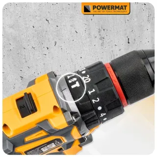 Акумулаторен винтоверт с ударна функция + аксесоари POWERMAT PM-WA-16.8V-1.5M/ 16.8V/ 2x1.5Ah