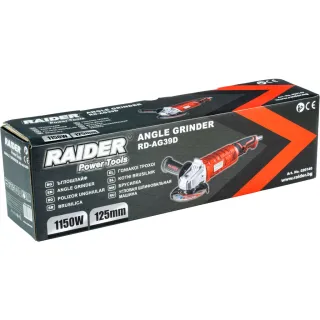Електрически ъглошлайф Raider RD-AG39/ 1150W/ 125 мм Електрически ъглошлайф Raider RD-AG39/ 1150W/ 125 мм