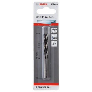 Свредло HSS за метал PoinTec 4.0 mm на Bosch комплект 2 бр.