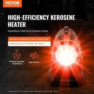 Дизелов калорифер VEVOR DG-K70/ 70 000 BTU / термостат / LED-дислей, 20kW Дизелов калорифер VEVOR DG-K70/ 70 000 BTU / термостат / LED-дислей, 20kW