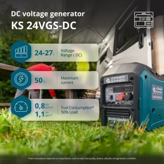 Генератор за ток газ/бензин KOENNER-SOEHNEN KS 24VGS-DC/ 1.4kW
