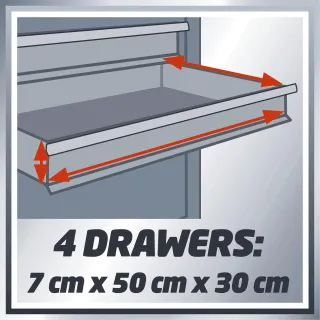 Количка за инструменти Einhell TC-TW100/ 75 кг