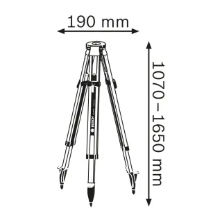 Строителен статив BOSCH BT 170 HD/ 107 - 165 cm