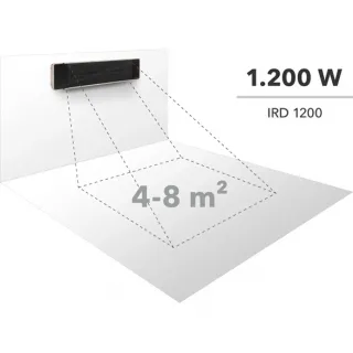 Инфрачервен отоплител TROTEC IRD 1200/ 1.2kW