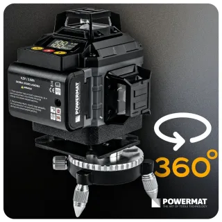 Лазерен нивелир със зелен лъч Powermat PM-PLK-4DM2/ 40 м