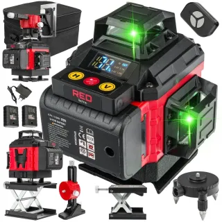 Лазерен нивелир RED TECHNIC RTPLK0036/ 40 м/ 3.7V/ 3.5Ah