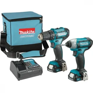 Акумулаторен комплект винтоверт + ударен винтоверт Makita CLX224SA/ 12V/ 2x2Ah