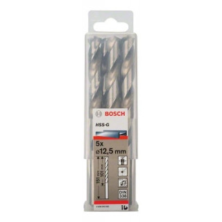 Свредло HSS-G за метал на Bosch 12.5 mm комплект 5 броя Свредло HSS-G за метал на Bosch 12.5 mm комплект 5 броя