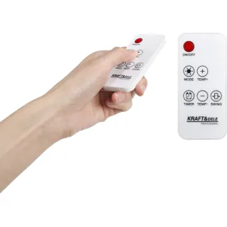 Вентилаторна печка с дистанционно KraftDele KD11788/ 2kW/ с термостат/ LED дисплей