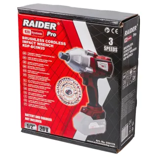 Акумулаторен ударен гайковерт Raider RDP-BCIW20 R20/ 20V