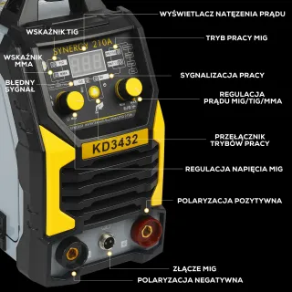 Инверторен заваръчен апарат KraftDele KD3432/ 210A Инверторен заваръчен апарат KraftDele KD3432/ 210A