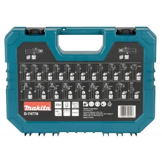 Комплект фрезери за дърво Makita D-74778/ 22 бр.
