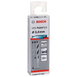 Свредло HSS за метал PoinTec 3.4 mm на Bosch комплект 10 бр.