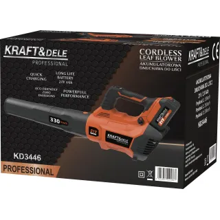 Акумулаторна духалка за листа KraftDele KD3446/ 21V/ 2x4Ah Акумулаторна духалка за листа KraftDele KD3446/ 21V/ 2x4Ah