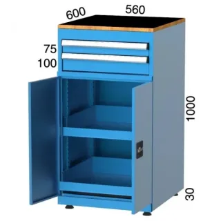 Шкаф с 2 чекмеджета и 2 плъзгащи  рафта KOCEL - 5110