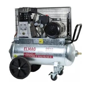Бутален маслен компресор ELMAG MEISTER-Z galvanised 480/10/50 W/ 230V/ 2.2kW/ 50л
