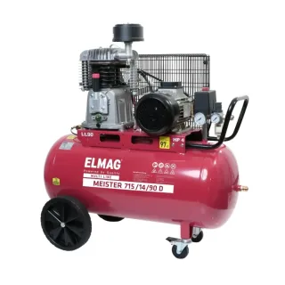 Бутален маслен компресор ELMAG MEISTER-H 715/14/90 D/ 400V/ 4kW/ 90л