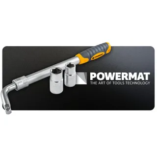 Телескопичен ключ за автомобилни гуми с вложки Powermat PM-KLDK-530T/ 1/2 Телескопичен ключ за автомобилни гуми с вложки Powermat PM-KLDK-530T/ 1/2