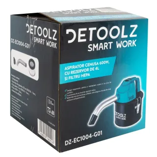 Прахосмукачка за пепел Detoolz DZ-EC1004-G01/ 600W/ 4л Прахосмукачка за пепел Detoolz DZ-EC1004-G01/ 600W/ 4л