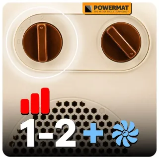 Електрически отоплител Powermat PM-TWE-2000D/ 2kW/ с термостат 