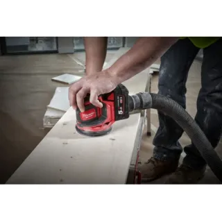 Акумулаторен ексцентършлайф Milwaukee M18BOS125-502B/ 18V/ 2x5Ah