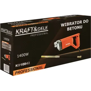 ПРОМО ПАКЕТ! Двигател за вибратор за бетон KraftDele KD10842 + Вибрираща игла KD10843