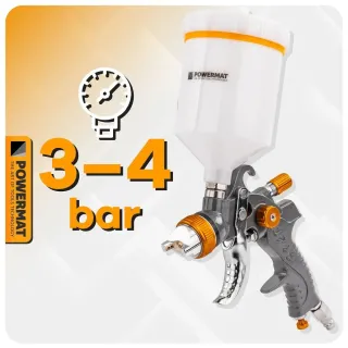 Пневматичен пистолет за боядисване с дюзи Powermat PM-PDM-170TZ/ 4 bar