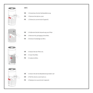 Дизайнерски пречиствател на въздух TROTEC AirgoClean® 170/ 33W Дизайнерски пречиствател на въздух TROTEC AirgoClean® 170/ 33W