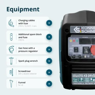 Генератор за ток газ/бензин KOENNER-SOEHNEN KS 24VGS-DC/ 1.4kW