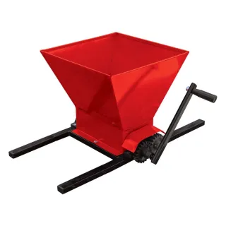 Ръчна гроздомелачка  VALBG с два цилиндрични вала 40х40см червена