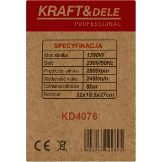 Безмаслен компресор KraftDele KD4076/ 1390W/230V Безмаслен компресор KraftDele KD4076/ 1390W/230V