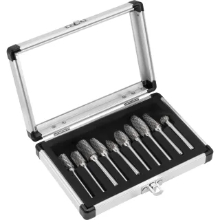 Комплект фрези за метал с опашка KraftDele KD3580/ 10 бр.