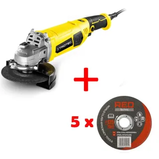 ПРОМО ПАКЕТ! Ъглошлайф Trotec PAGS 11-125/ 125мм + 5 бр диск RED TECHNIC RTTDM0102 125мм