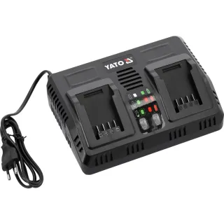 Двойно зарядно устройство Yato YT-828501/ 18V/ 4,5A х 2 Двойно зарядно устройство Yato YT-828501/ 18V/ 4,5A х 2