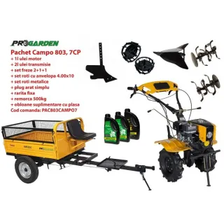 Комплект бензинов мотокултиватор ProGARDEN Campo 803, 7 HP, 2+1	
