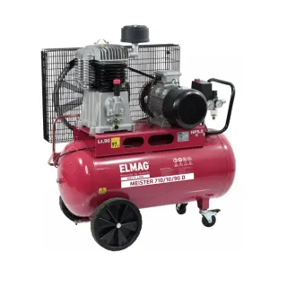 Бутален маслен компресор ELMAG MEISTER 710/10/90 D/ 400V/ 4kW/ 90 л