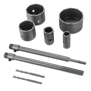 Комплект боркорони за бетон KraftDele KD12640/ 9 части